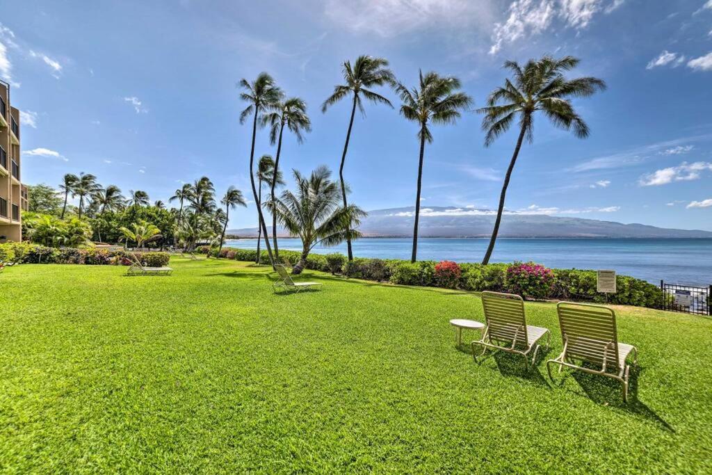 Stunning Maui Direct Ocean Front On The Beach, Walk To Beach From Condo, Watch Turtles, Whales, Ac In All Rooms Ocean View Pool And Spa Wailuku Eksteriør bilde