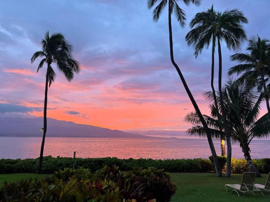Stunning Maui Direct Ocean Front On The Beach, Walk To Beach From Condo, Watch Turtles, Whales, Ac In All Rooms Ocean View Pool And Spa Wailuku Eksteriør bilde